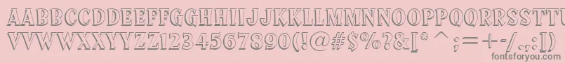 SprocketDeluxeBt Font – Gray Fonts on Pink Background