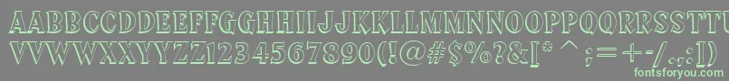 SprocketDeluxeBt Font – Green Fonts on Gray Background