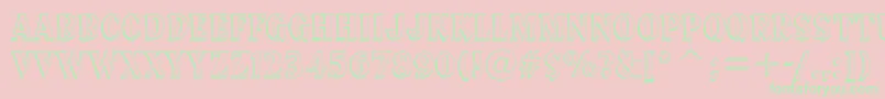 fuente SprocketDeluxeBt – Fuentes Verdes Sobre Fondo Rosa