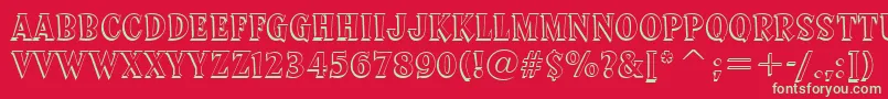 SprocketDeluxeBt Font – Green Fonts on Red Background