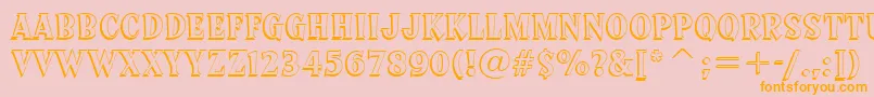 SprocketDeluxeBt Font – Orange Fonts on Pink Background