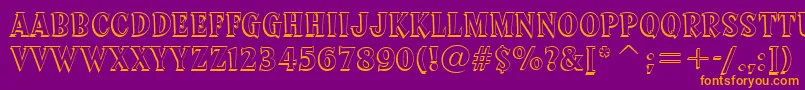 SprocketDeluxeBt Font – Orange Fonts on Purple Background