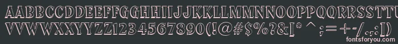 Шрифт SprocketDeluxeBt – розовые шрифты на чёрном фоне
