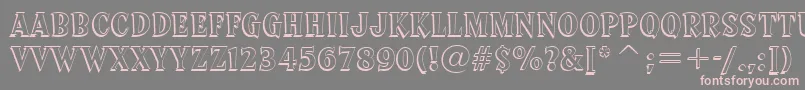 フォントSprocketDeluxeBt – 灰色の背景にピンクのフォント