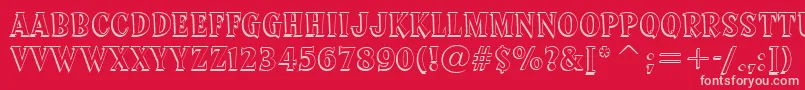 フォントSprocketDeluxeBt – 赤い背景にピンクのフォント