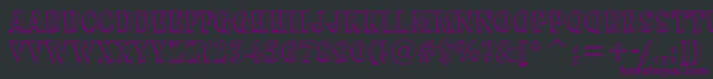 フォントSprocketDeluxeBt – 黒い背景に紫のフォント