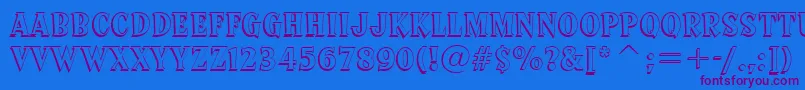 SprocketDeluxeBt Font – Purple Fonts on Blue Background