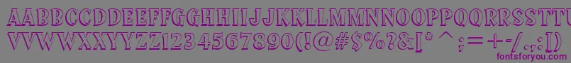 Шрифт SprocketDeluxeBt – фиолетовые шрифты на сером фоне