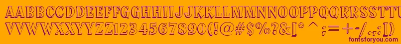 SprocketDeluxeBt Font – Purple Fonts on Orange Background