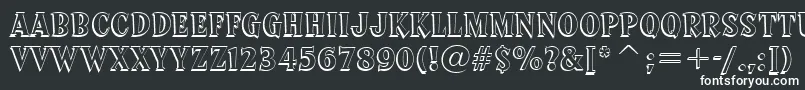 Шрифт SprocketDeluxeBt – белые шрифты на чёрном фоне