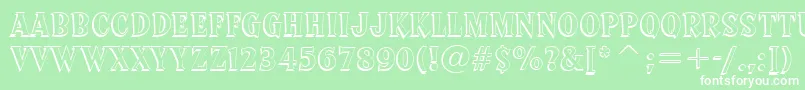 SprocketDeluxeBt Font – White Fonts on Green Background
