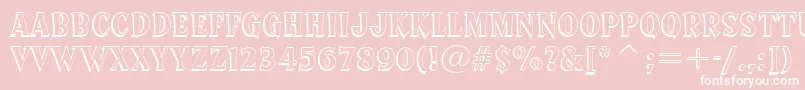 SprocketDeluxeBt Font – White Fonts on Pink Background