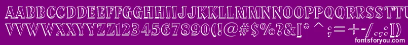 SprocketDeluxeBt Font – White Fonts on Purple Background