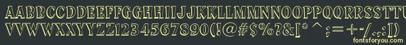 SprocketDeluxeBt Font – Yellow Fonts on Black Background