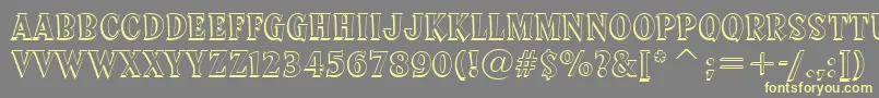 SprocketDeluxeBt Font – Yellow Fonts on Gray Background