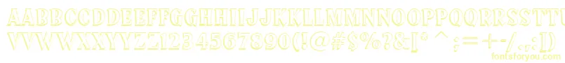 SprocketDeluxeBt Font – Yellow Fonts on White Background