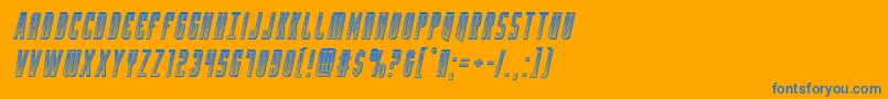 Yfileschromeital Font – Blue Fonts on Orange Background