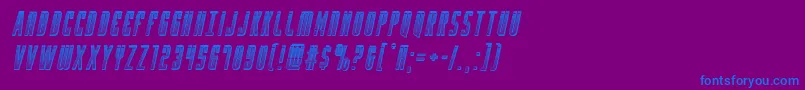 Шрифт Yfileschromeital – синие шрифты на фиолетовом фоне
