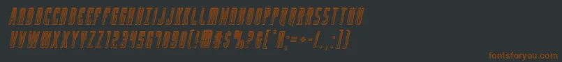 Yfileschromeital Font – Brown Fonts on Black Background