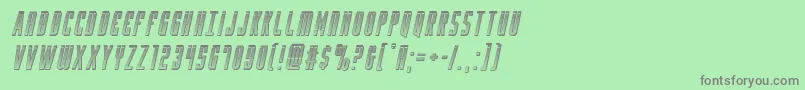 Yfileschromeital Font – Gray Fonts on Green Background