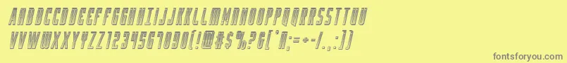Yfileschromeital Font – Gray Fonts on Yellow Background