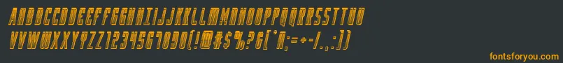 Шрифт Yfileschromeital – оранжевые шрифты на чёрном фоне