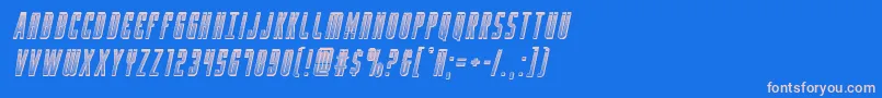 Шрифт Yfileschromeital – розовые шрифты на синем фоне