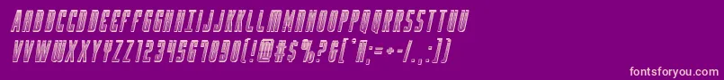 Yfileschromeital-Schriftart – Rosa Schriften auf violettem Hintergrund