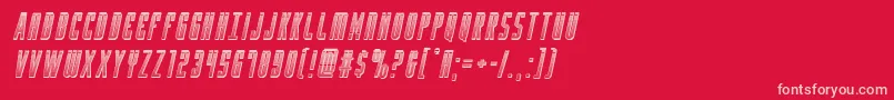 Yfileschromeital-Schriftart – Rosa Schriften auf rotem Hintergrund