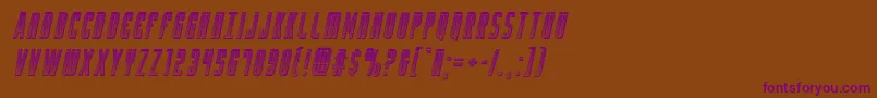 Yfileschromeital Font – Purple Fonts on Brown Background