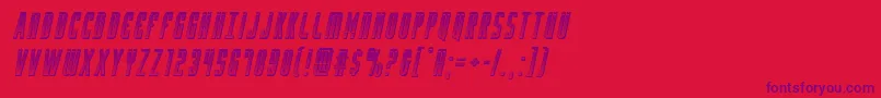 Yfileschromeital-fontti – violetit fontit punaisella taustalla