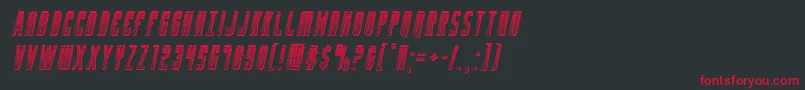 Шрифт Yfileschromeital – красные шрифты на чёрном фоне
