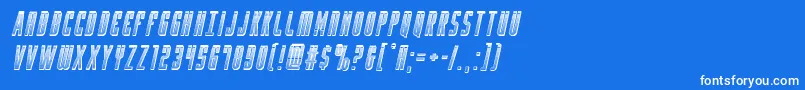Yfileschromeital Font – White Fonts on Blue Background