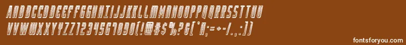 Шрифт Yfileschromeital – белые шрифты на коричневом фоне