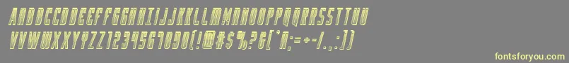 Шрифт Yfileschromeital – жёлтые шрифты на сером фоне