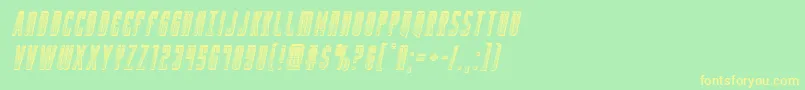 Yfileschromeital-fontti – keltaiset fontit vihreällä taustalla