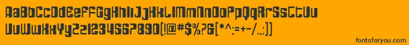 SfDecotechnoCondensed Font – Black Fonts on Orange Background