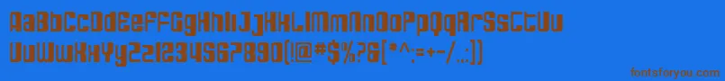 SfDecotechnoCondensed Font – Brown Fonts on Blue Background