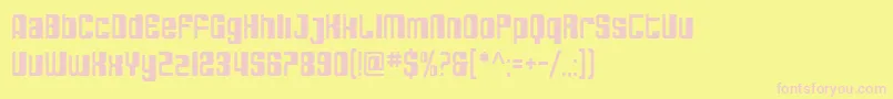 SfDecotechnoCondensed Font – Pink Fonts on Yellow Background