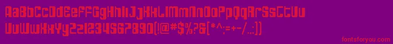 SfDecotechnoCondensed Font – Red Fonts on Purple Background