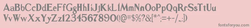 GoldburgRegular Font – Gray Fonts on Pink Background