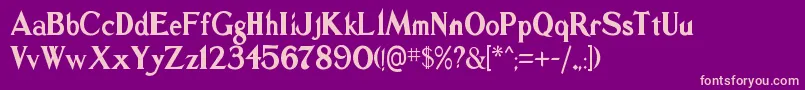 GoldburgRegular Font – Pink Fonts on Purple Background