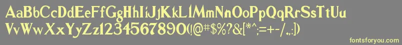 GoldburgRegular Font – Yellow Fonts on Gray Background