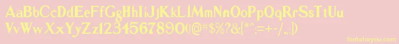 GoldburgRegular Font – Yellow Fonts on Pink Background