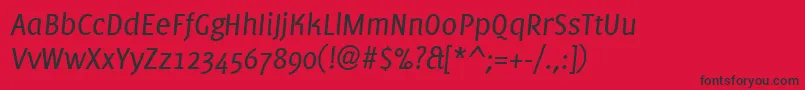 fuente PfmuseItalic – Fuentes Negras Sobre Fondo Rojo