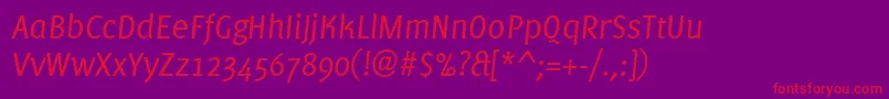 PfmuseItalic Font – Red Fonts on Purple Background
