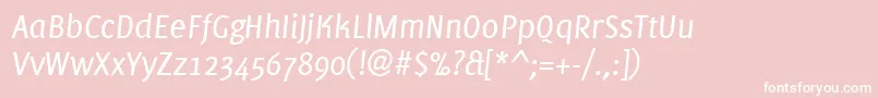 フォントPfmuseItalic – ピンクの背景に白い文字