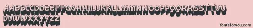 VtksWhitePage3D Font – Black Fonts on Pink Background