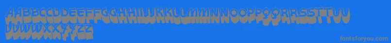 VtksWhitePage3D-Schriftart – Graue Schriften auf blauem Hintergrund