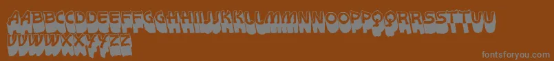 VtksWhitePage3D Font – Gray Fonts on Brown Background